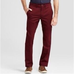 Goodfellow & Co. Slim Hennepin Pants Mens 30x32 "Chili Red" Brown Chino Stretch